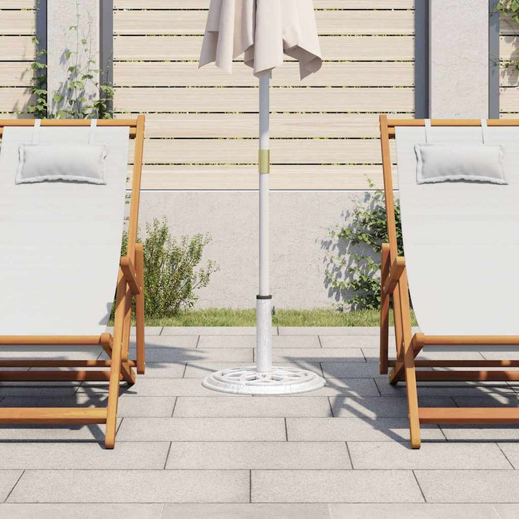 Vidaxl Parasol Fuß 44x44x31 cm Gusseisen weiß