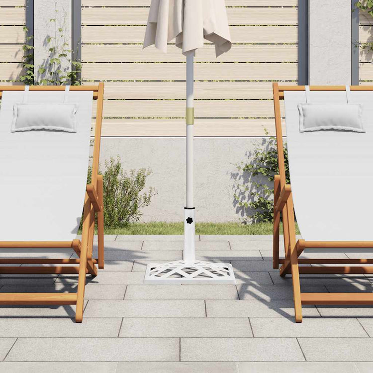 Vidaxl Parasol Fuß 44x44x31 cm Gusseisen weiß