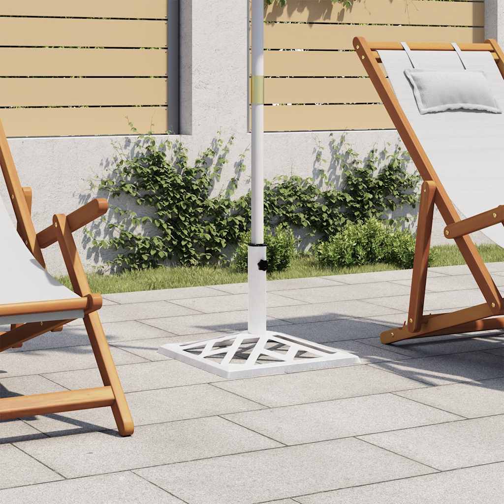 Vidaxl Parasol Fuß 44x44x31 cm Gusseisen weiß