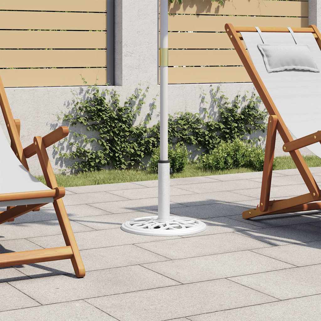 Vidaxl Parasol Fuß 40x40x32 cm Gusseisen weiß