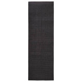 Vidaxl Teppich 80x250 cm Natural Sisal Schwarz - afbeelding 2