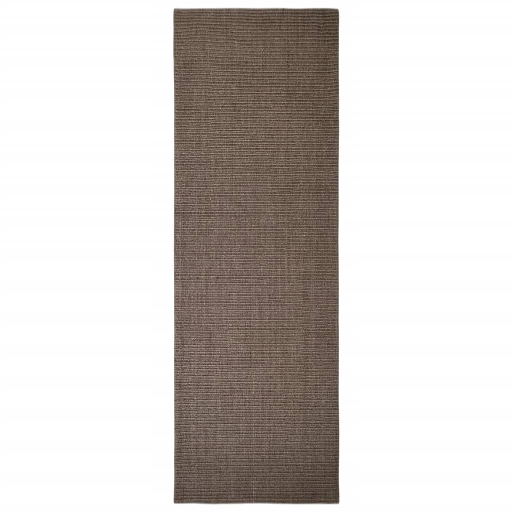 Vidaxl Teppich 66x200 cm Natural Sisal Braun