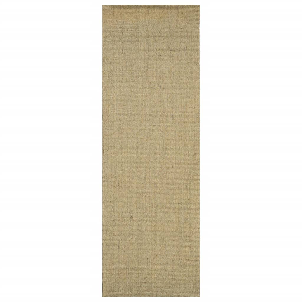 Vidaxl Teppich 66x200 cm Natural Sisal Green
