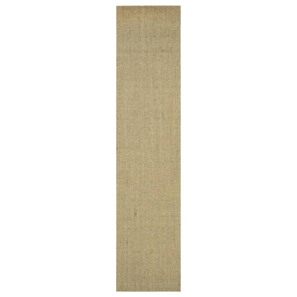 Vidaxl Teppich 66x300 cm Natural Sisal Green