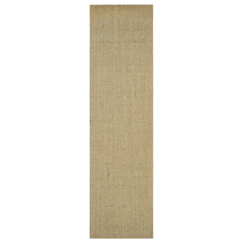 Vidaxl Rug 80x300 cm Natural Sisal Green