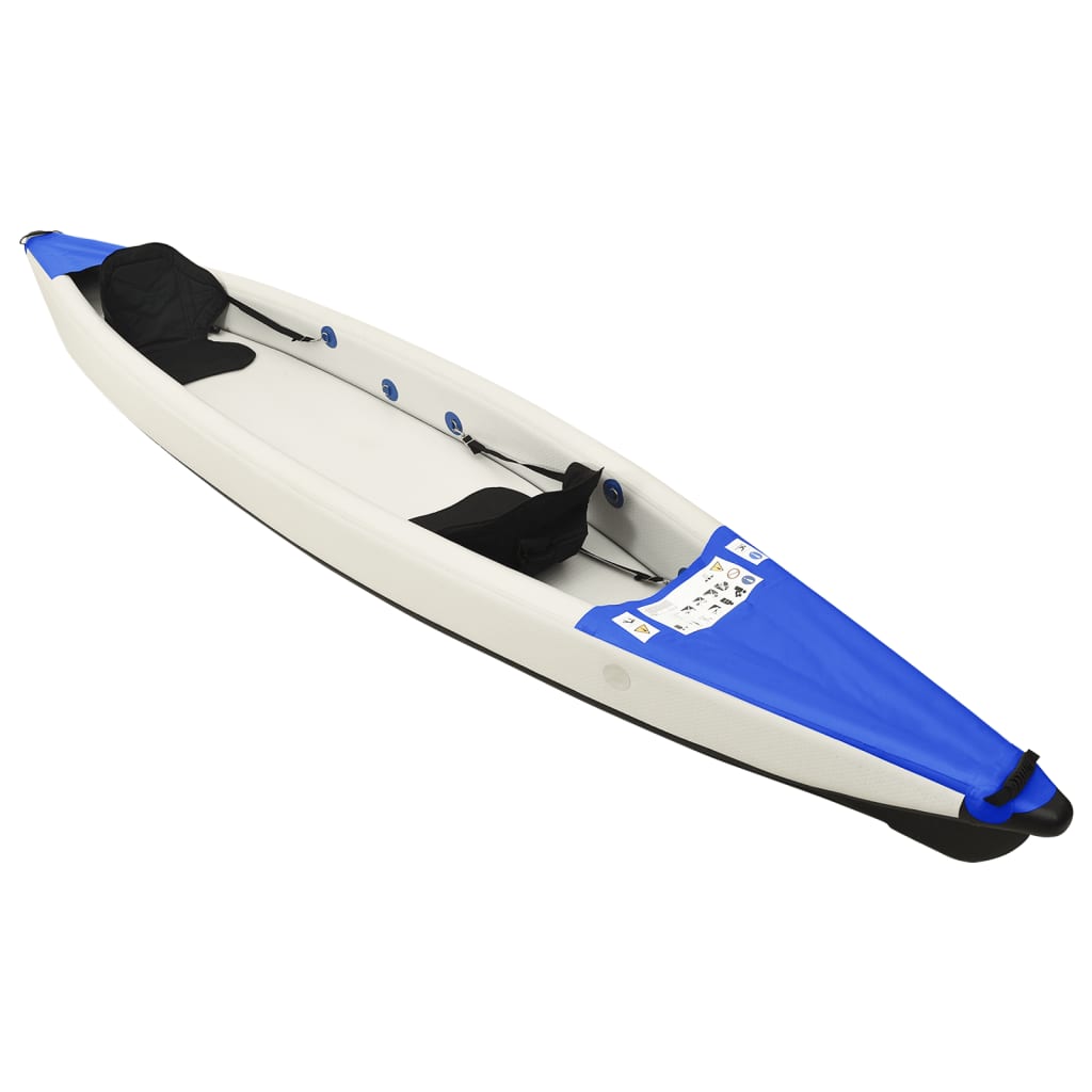 Vidaxl Kayak aufblasbar 424x81x31 cm Polyesterblau