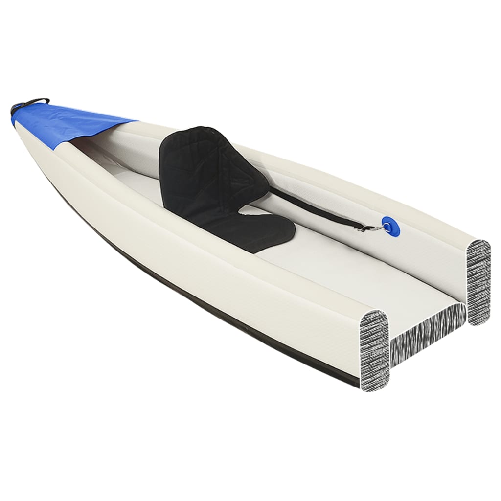 Vidaxl Kayak aufblasbar 424x81x31 cm Polyesterblau