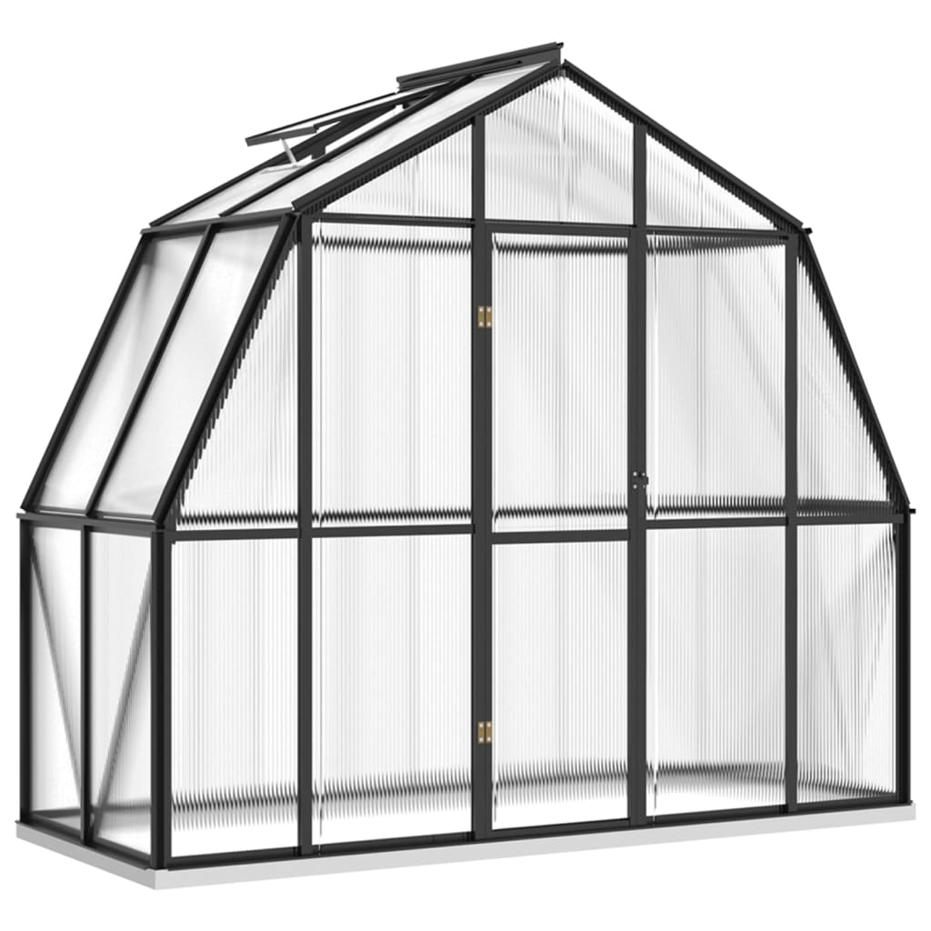 VIDAXL -Gewächshaus mit Basisrahmen 3,3 m² Aluminium Anthrazit -ausgelöst
