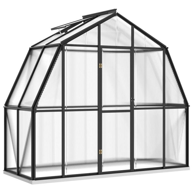 VIDAXL -Gewächshaus mit Basisrahmen 3,3 m² Aluminium Anthrazit -ausgelöst