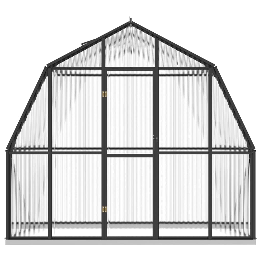 VIDAXL -Gewächshaus mit Basisrahmen 3,3 m² Aluminium Anthrazit -ausgelöst