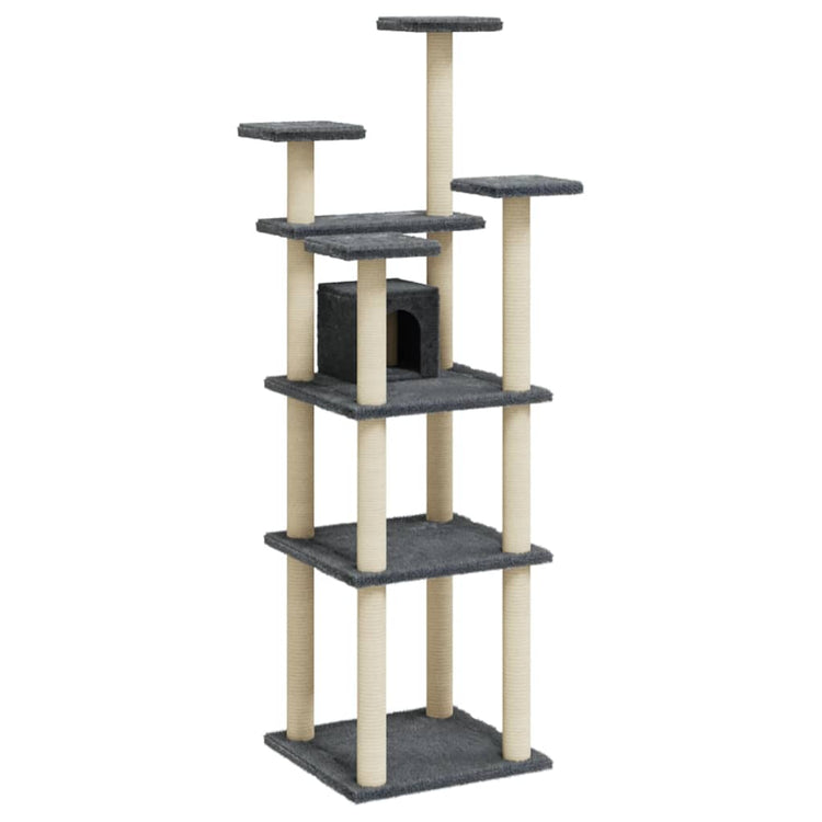 Vidaxl -Katzenmöbel mit Sisal -Kratzerposten 171 cm dunkelgrau