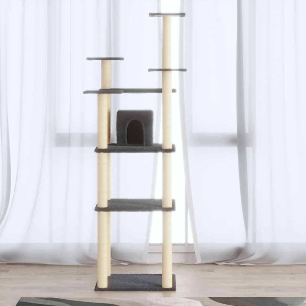 Vidaxl -Katzenmöbel mit Sisal -Kratzerposten 171 cm dunkelgrau