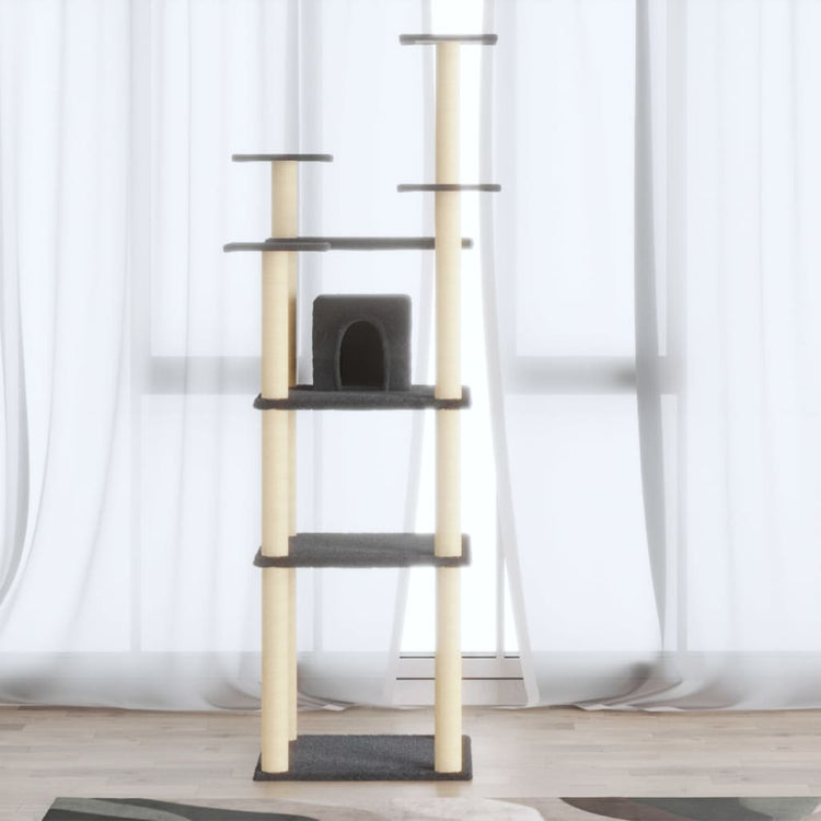 Vidaxl -Katzenmöbel mit Sisal -Kratzerposten 171 cm dunkelgrau