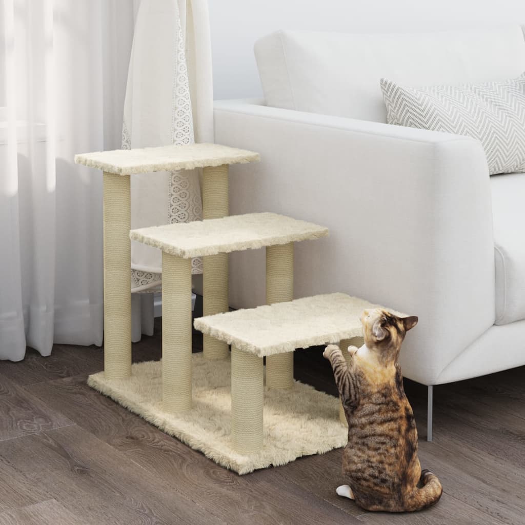 Vidaxl -Katzenmöbel mit Sisal -Kratzerposten 50,5 cm Creme -Colored