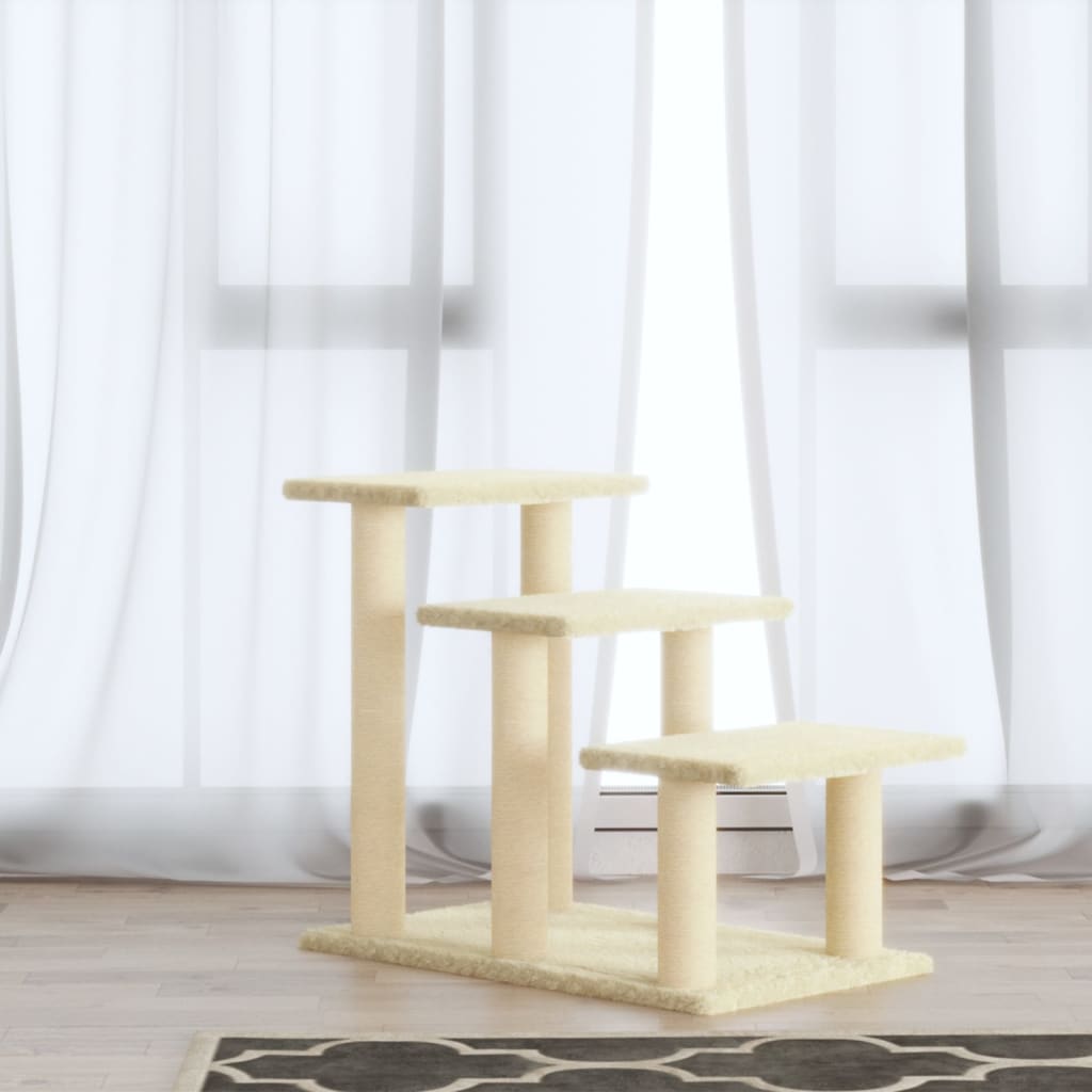 Vidaxl -Katzenmöbel mit Sisal -Kratzerposten 50,5 cm Creme -Colored