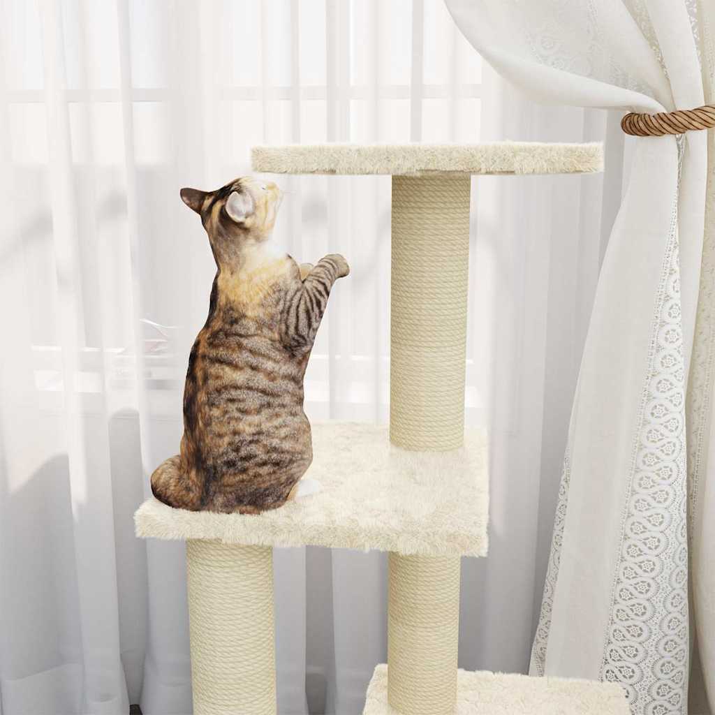 Vidaxl -Katzenmöbel mit Sisal -Kratzerposten 92 cm Creme -Colored