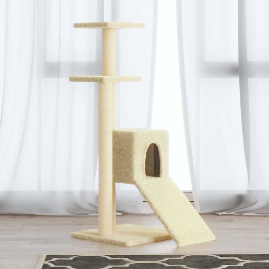 Vidaxl -Katzenmöbel mit Sisal -Kratzerposten 92 cm Creme -Colored