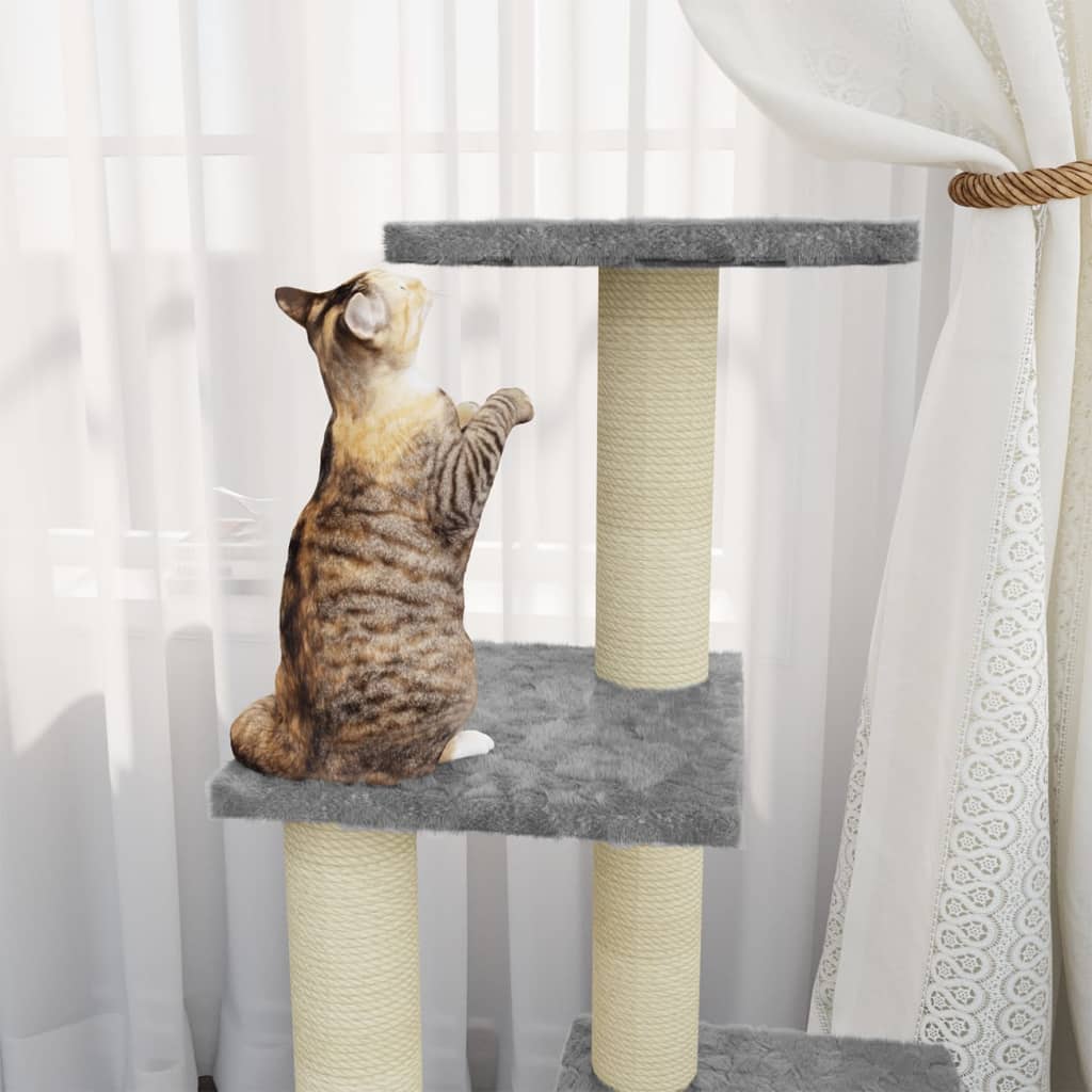 Vidaxl -Katzenmöbel mit Sisalkratzern 92 cm hellgrau