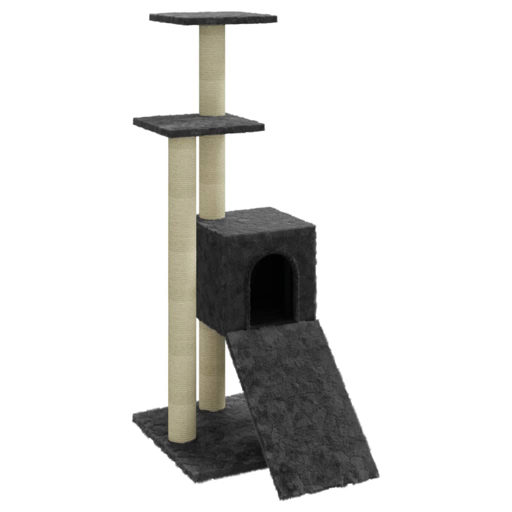 Vidaxl -Katzenmöbel mit Sisal -Kratzern 92 cm dunkelgrau