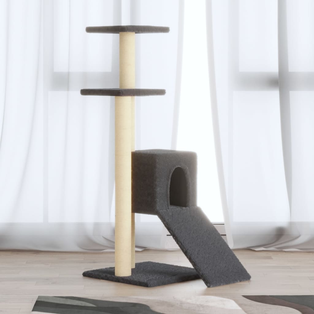 Vidaxl -Katzenmöbel mit Sisal -Kratzern 92 cm dunkelgrau