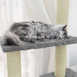 Vidaxl -Katzenmöbel mit Sisal -Kratzerpfosten 155 cm hellgrau - afbeelding 3