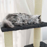 Vidaxl -Katzenmöbel mit Sisal -Kratzerpfosten 155 cm dunkelgrau - afbeelding 3