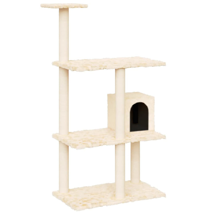 Vidaxl -Katzenmöbel mit Sisal -Kratzerpfosten 119 cm Creme -Colored