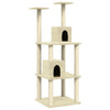 Vidaxl -Katzenmöbel mit Sisal -Kratzer -Pfosten 141 cm creme -gelenkt