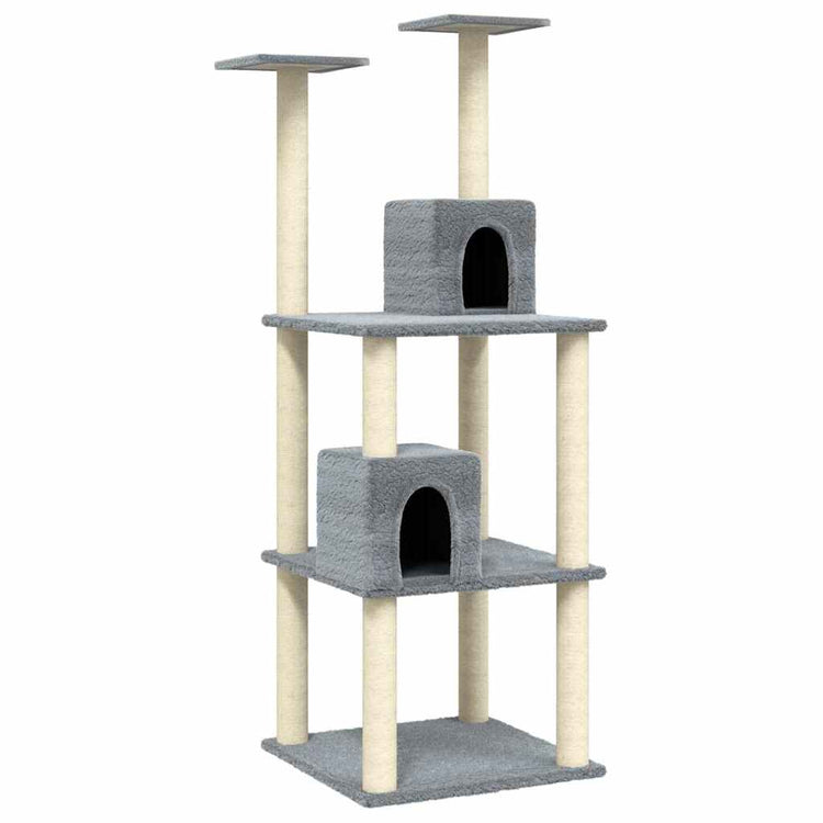 Vidaxl -Katzenmöbel mit Sisal -Kratzern 141 cm hellgrau