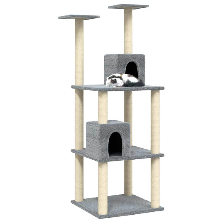 Vidaxl -Katzenmöbel mit Sisal -Kratzern 141 cm hellgrau
