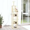 Vidaxl -Katzenmöbel mit Sisal -Kratzerpfosten 216 cm creme -gelenkt