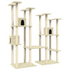 Vidaxl -Katzenmöbel mit Sisal -Kratzerposten 174 cm creme -gelenkt