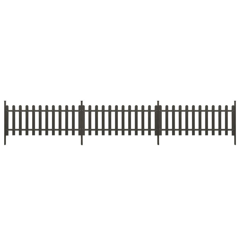 Vidaxxl Zaun mit Pfosten 3 Stk. 614x80 cm hkc