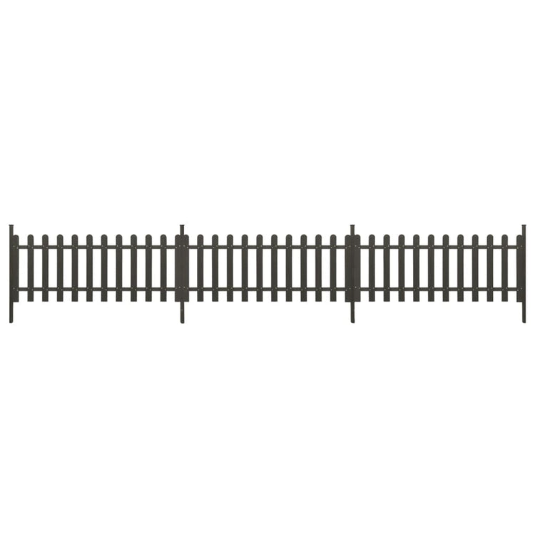 Vidaxxl Zaun mit Pfosten 3 Stk. 614x80 cm hkc