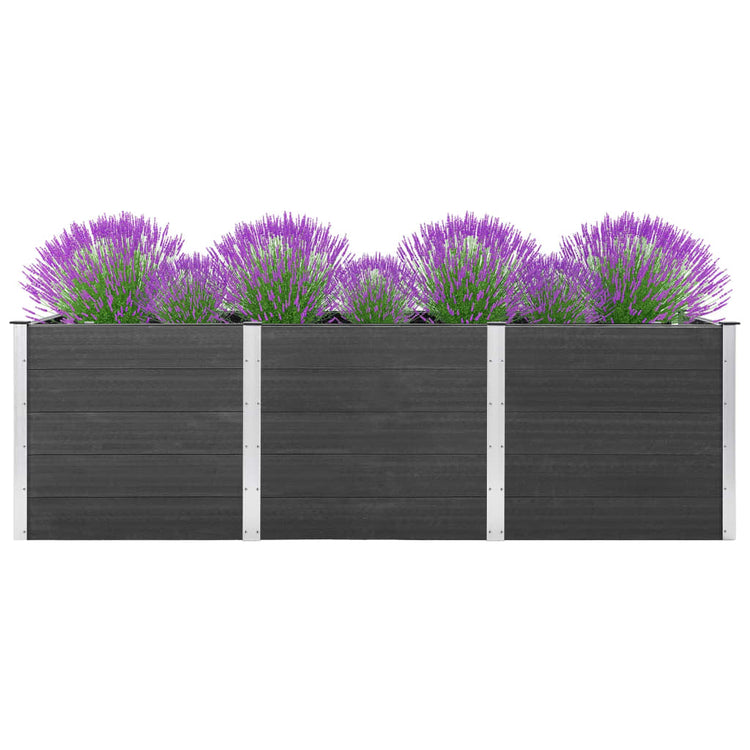 VIDAXL -Pflanzer erhöht 300x50x91 cm HKC Grau