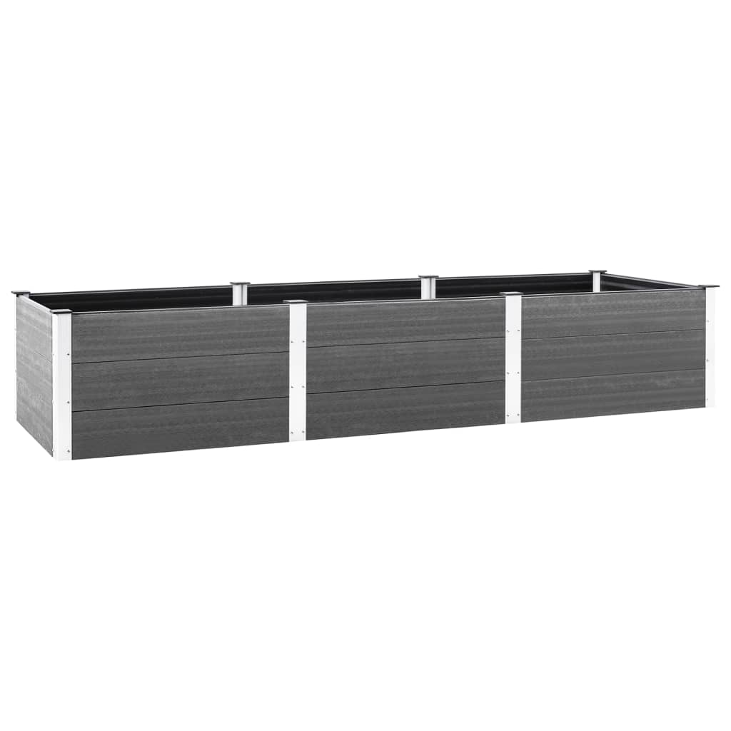 VIDAXL -Planungsbox erhöht 300x100x54 cm HKC Grau