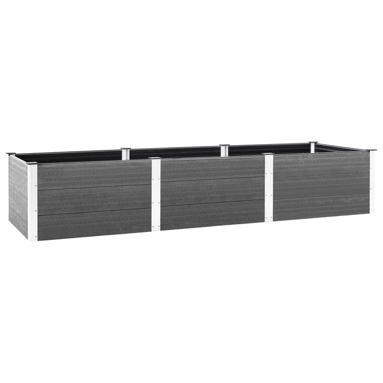 VIDAXL -Planungsbox erhöht 300x100x54 cm HKC Grau