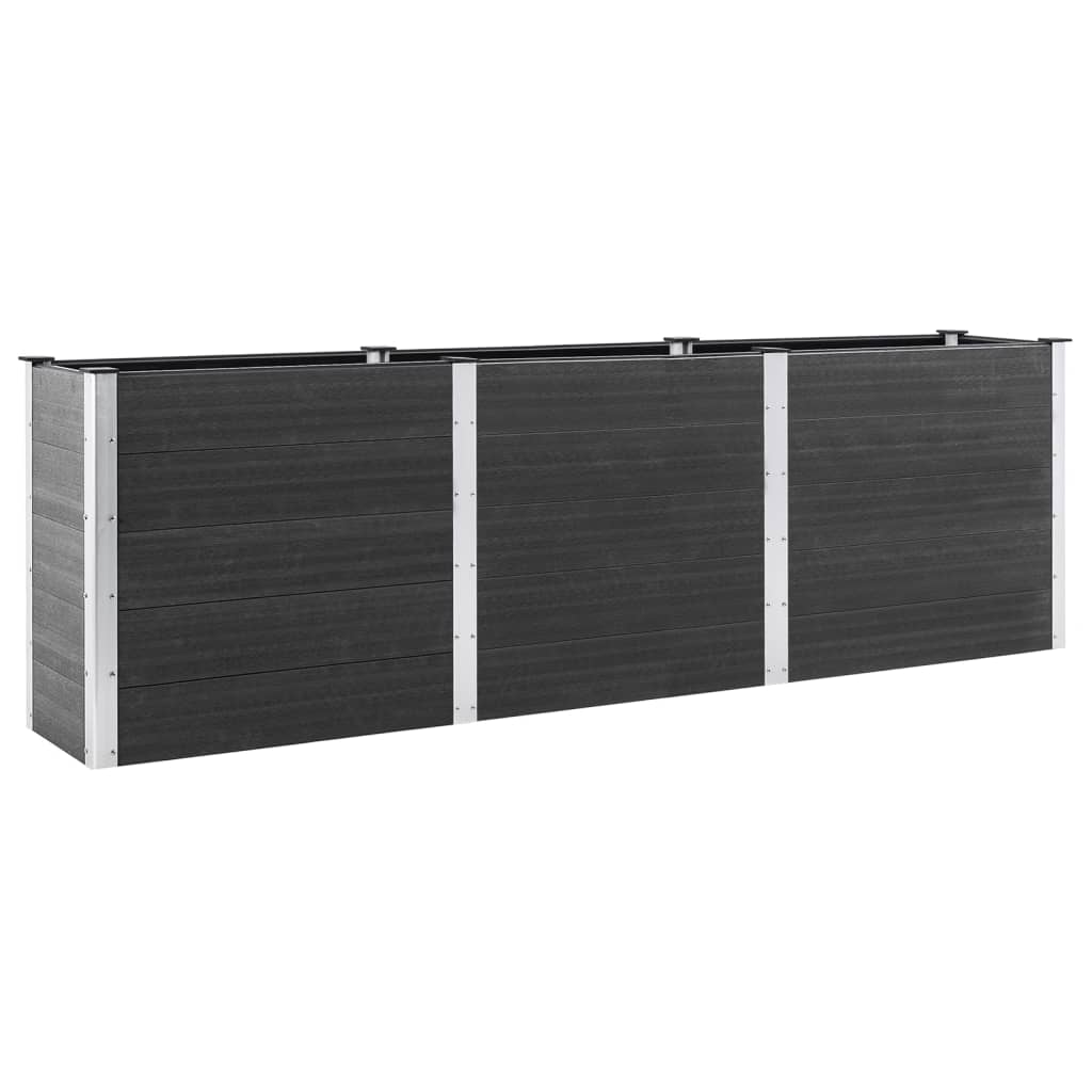 VIDAXL -Planungsbox erhöht 300x100x91 cm HKC Grau