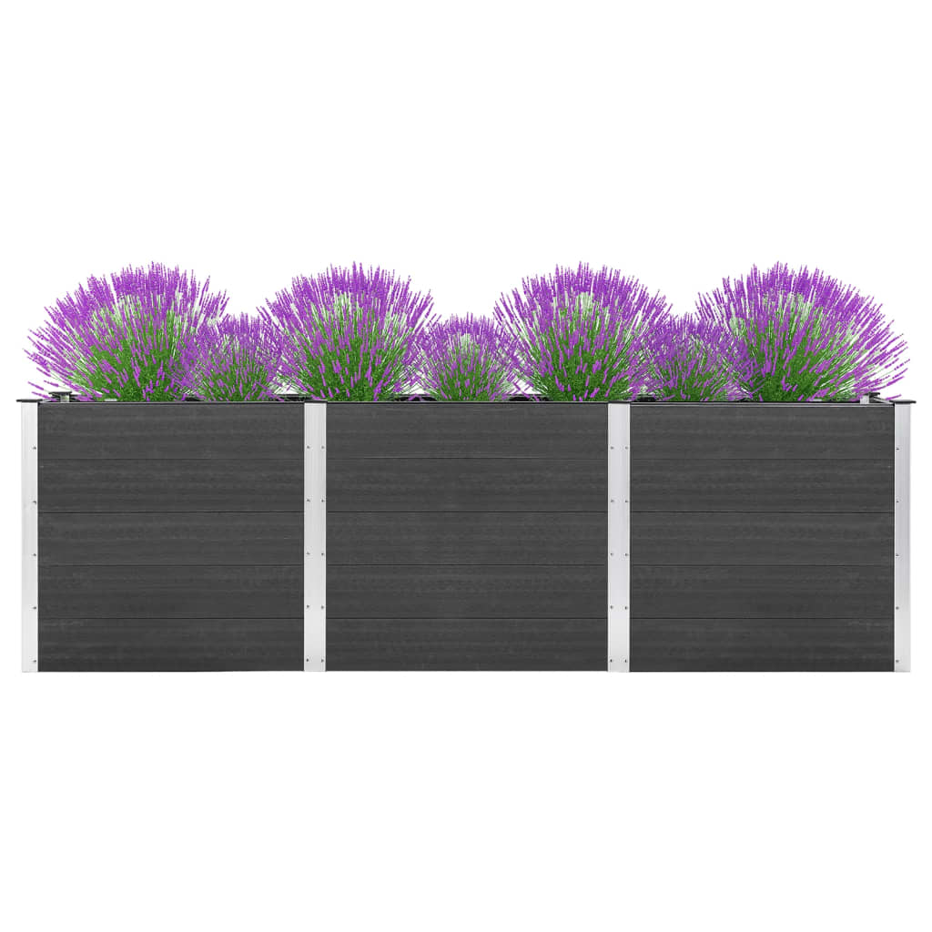 VIDAXL -Planungsbox erhöht 300x100x91 cm HKC Grau