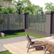 Vidaxl Lamellenhek 180x180 cm HKC Grau