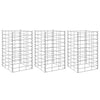 Vidaxl Gabion Pflanzer 3 ST erhöht 30 x 30 x 50 cm Eisen