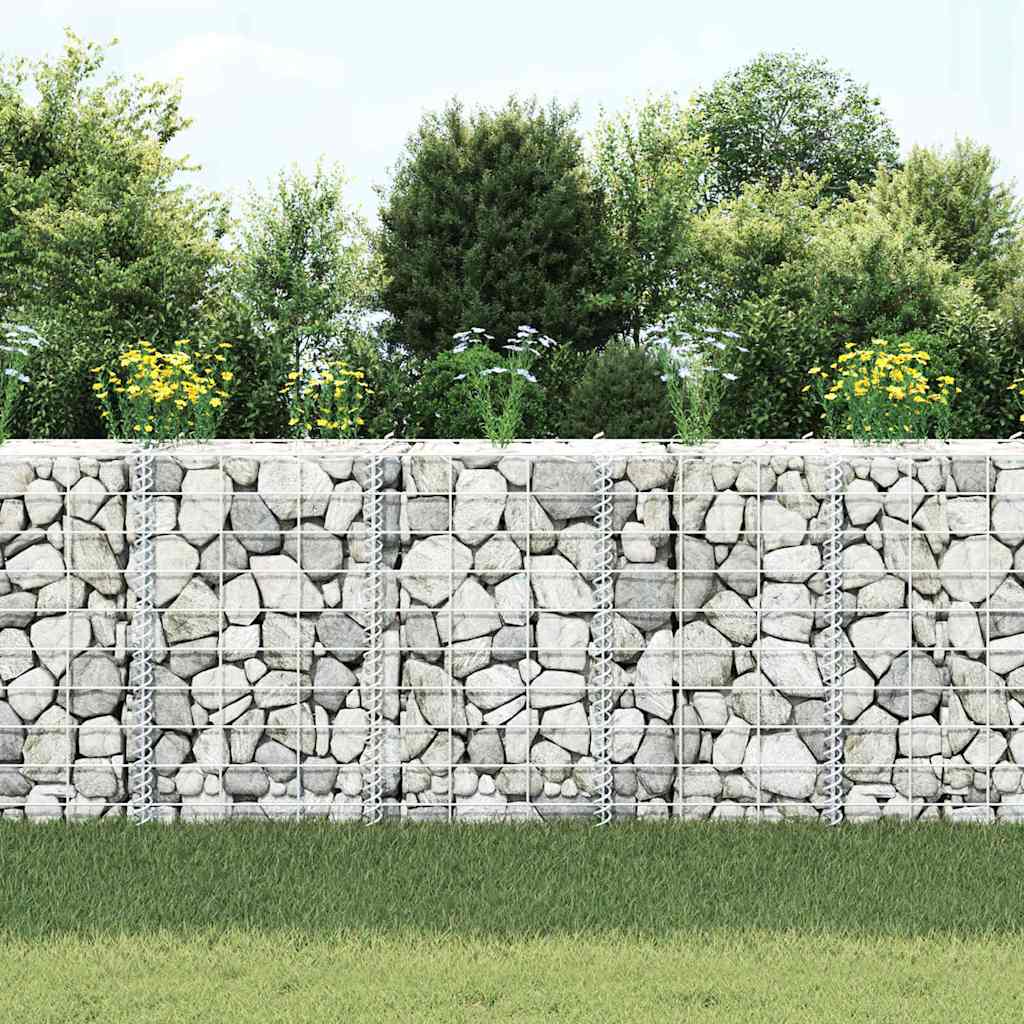 Vidaxl Gabion Pflanzer 3 ST erhöht 30 x 30 x 50 cm Eisen