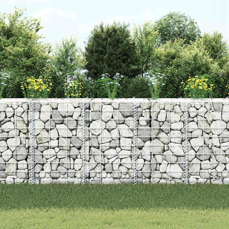 Vidaxl Gabion Pflanzer 3 ST erhöht 30 x 30 x 50 cm Eisen