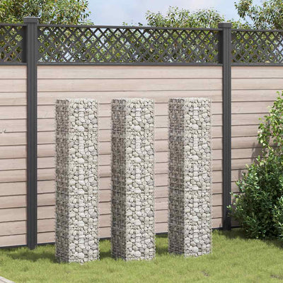 Vidaxl Schanskorf Pflanzer 3 ST erhöht 30 x 30 x 1550 cm Eisen