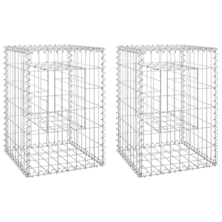 VIDAXL SCHANS -BORKPOSTS 2 PCS 40x40x60 cm Eisen
