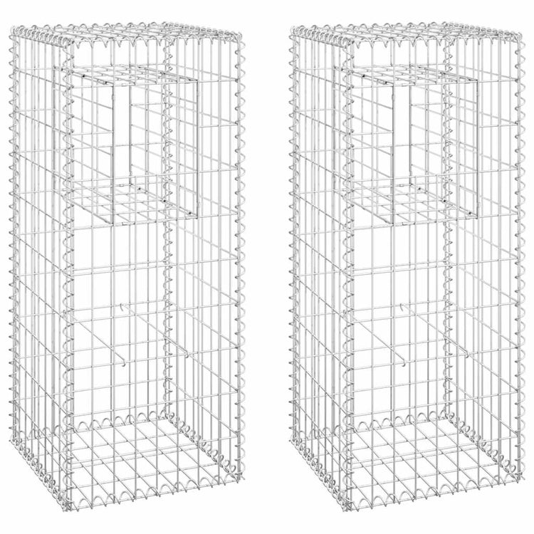 Vidaxl Schanskorf Posts 2 PCs 40x40x100 cm Eisen