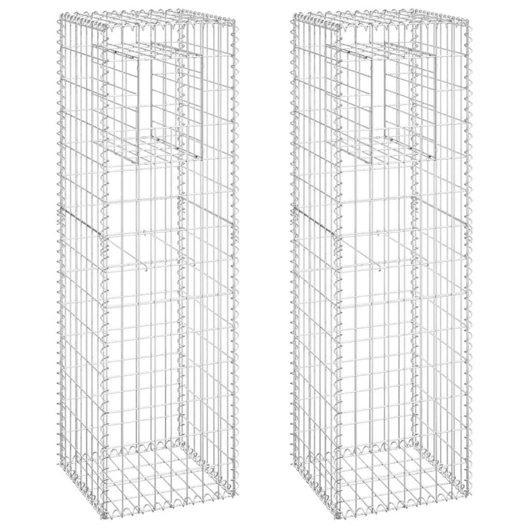 Vidaxl Schanskorf Posts 2 PCs 40x40x140 cm Eisen