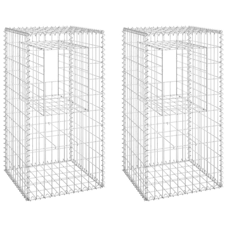 Vidaxl Schanskorf Posts 2 PCs 50x50x100 cm Eisen