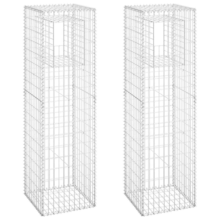 Vidaxl Schanskorf Posts 2 PCs 50x50x180 cm Eisen