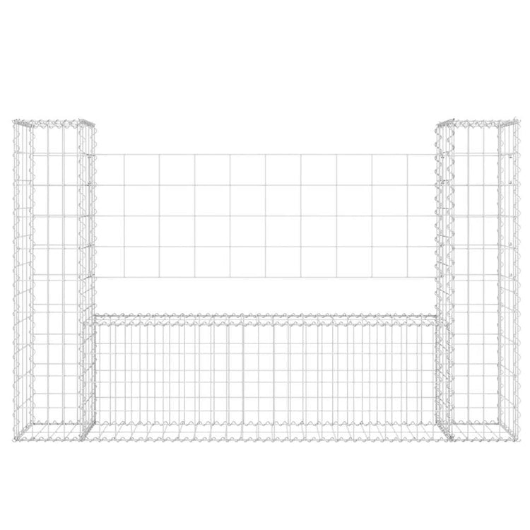 Vidaxl Schanskorf U-förmig mit 2 Pfosten 140x20x100 cm Eisen